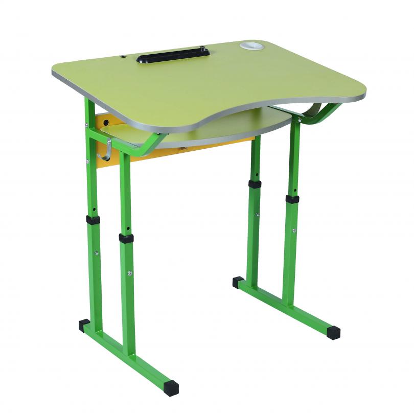 Стіл учнів. 1-місн. з регул. кута нахилу стільниці за допомогою ростомата, каркас – квадратна труба, 700x500x580-760 мм, №3-6, АНШАР ГРУП (90177)